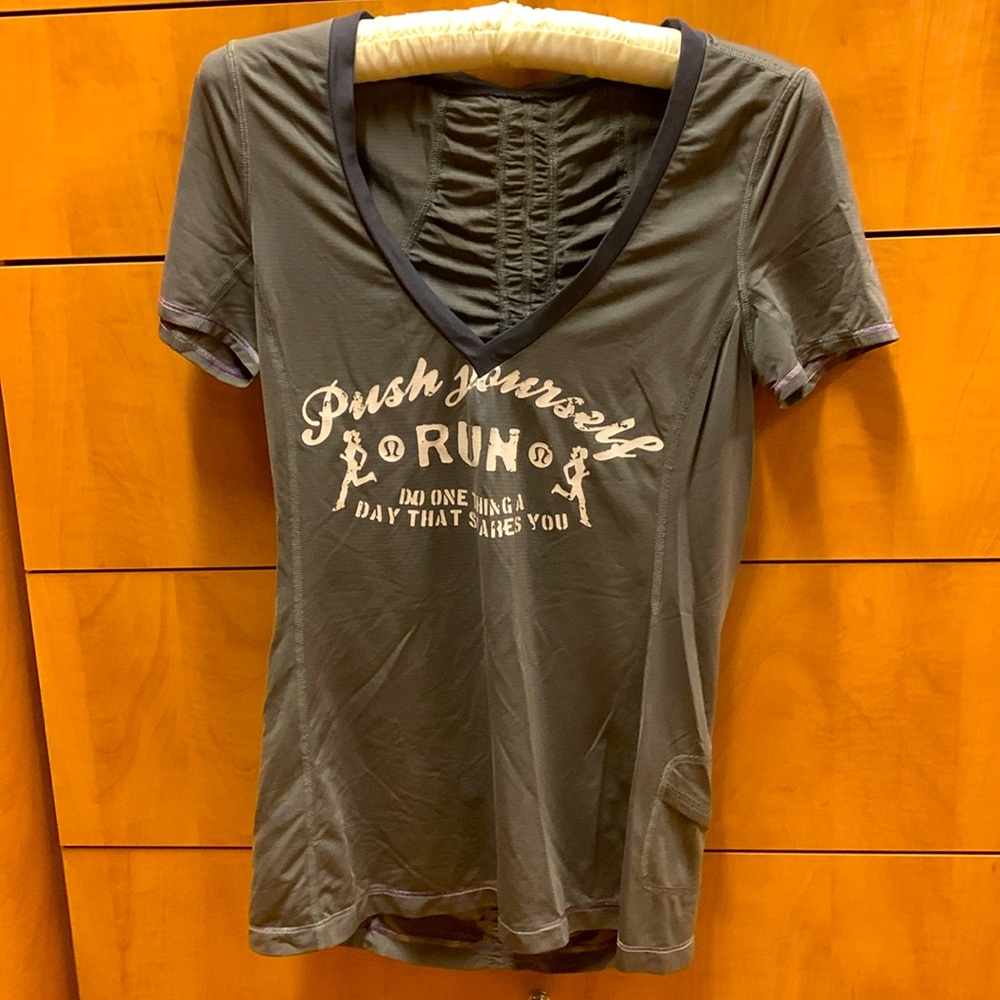 Lululemon Push yourself Run top. Size 4.